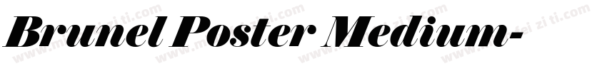 Brunel Poster Medium字体转换